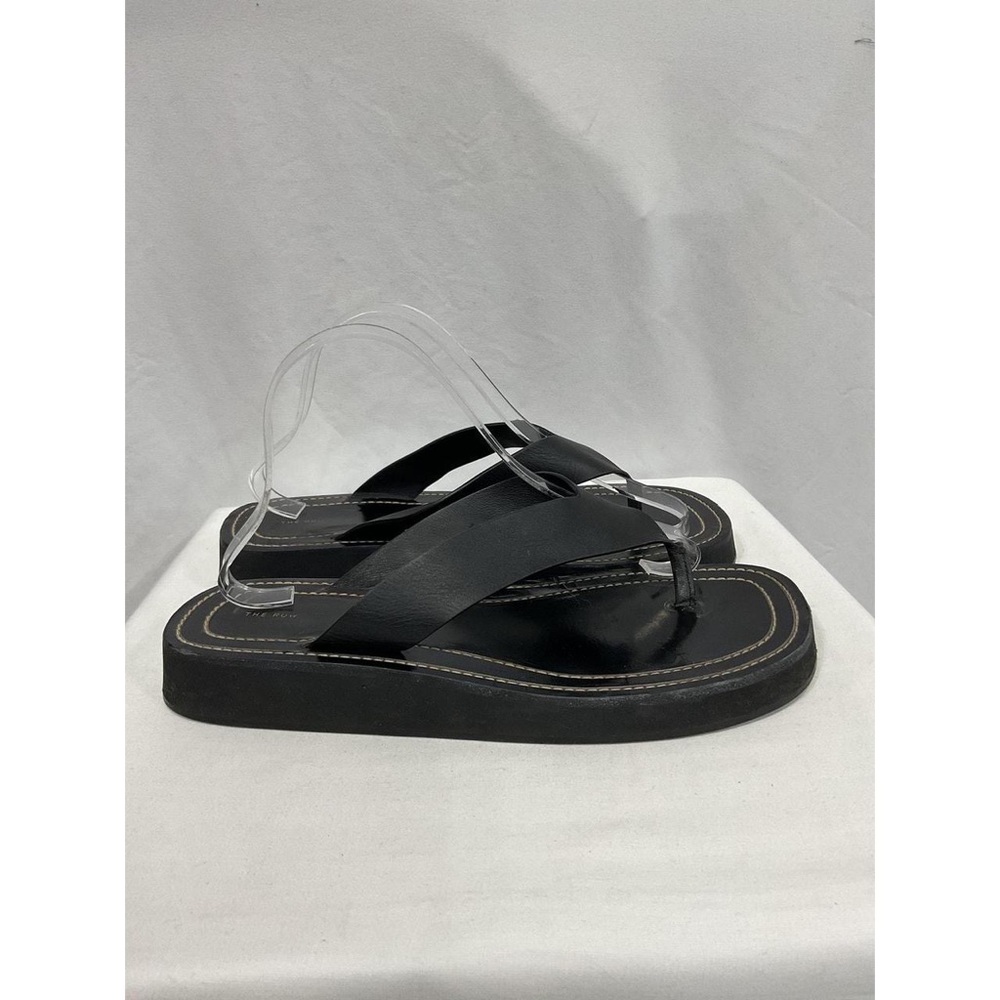 The Row Black Sandals Modern Minimalist Design - Picture 2 of 4